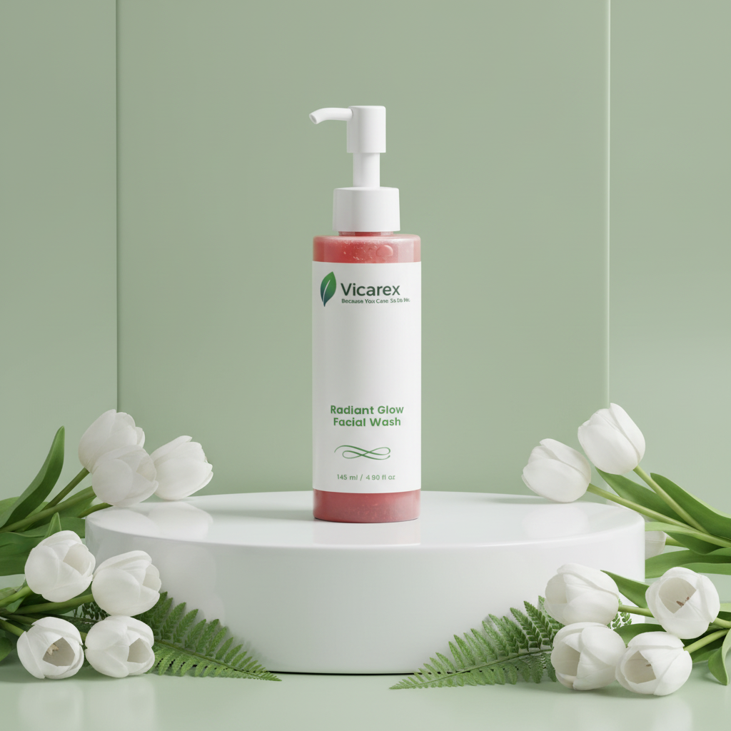 White Pedestal with Tulips