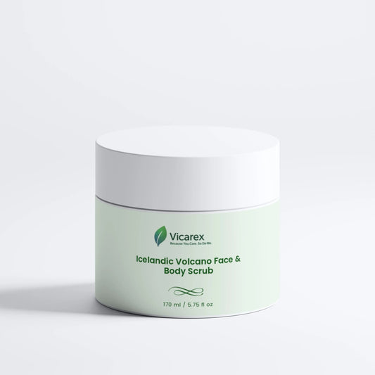 VICAREX Icelandic Volcano Scrub: Gentle Volcanic Sand Exfoliator, 5.75oz - vicarexhealth