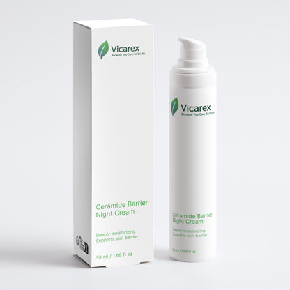 Vicarex Ceramide Barrier Night Cream - Organic & Plant-Based Overnight Repair Moisturizer  (50ml)