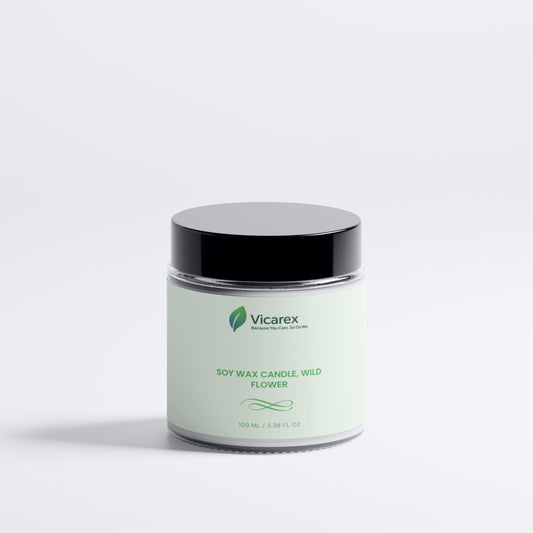 VICAREX Wild Flower Scented Soy Wax Candle - Hand-Poured Natural Decor vicarexhealth