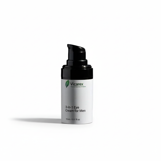 3-in-1 eye cream on white background