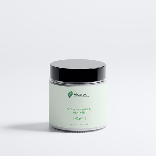 VICAREX Heather Scent Soy Wax Candle Natural Organic Vegan Friendly Decor - vicarexhealth
