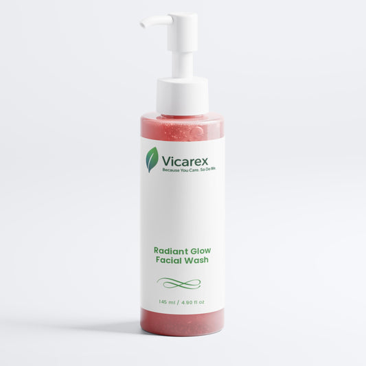 VICAREX Radiant Glow Facial Wash – Gentle Brightening Cleanser for All Skin Types