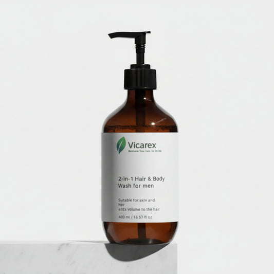 VICAREX Organic 3-in-1 Men's Wash Head Body Hand Sulfate-Free 490ml