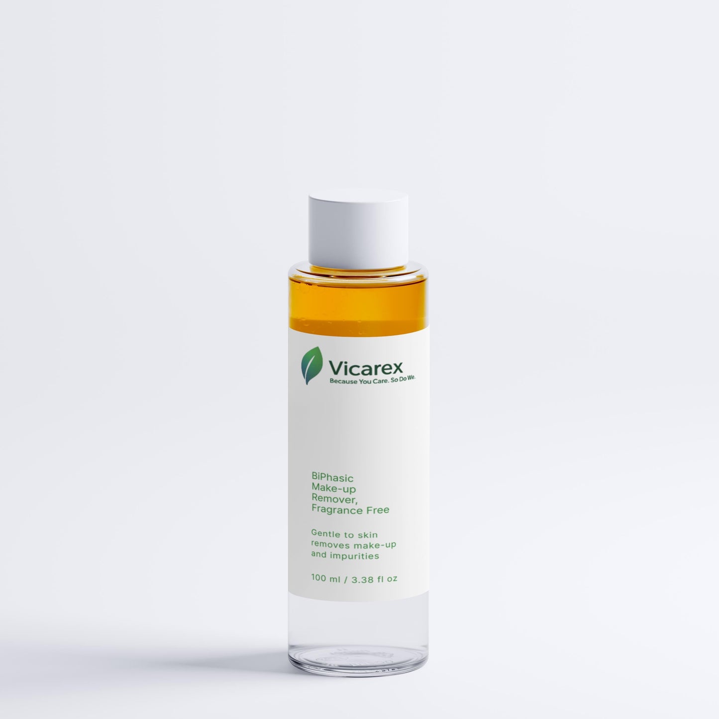 VICAREX Bi-Phase Makeup Remover: Hyaluronic Acid, Aloe, 3.38oz