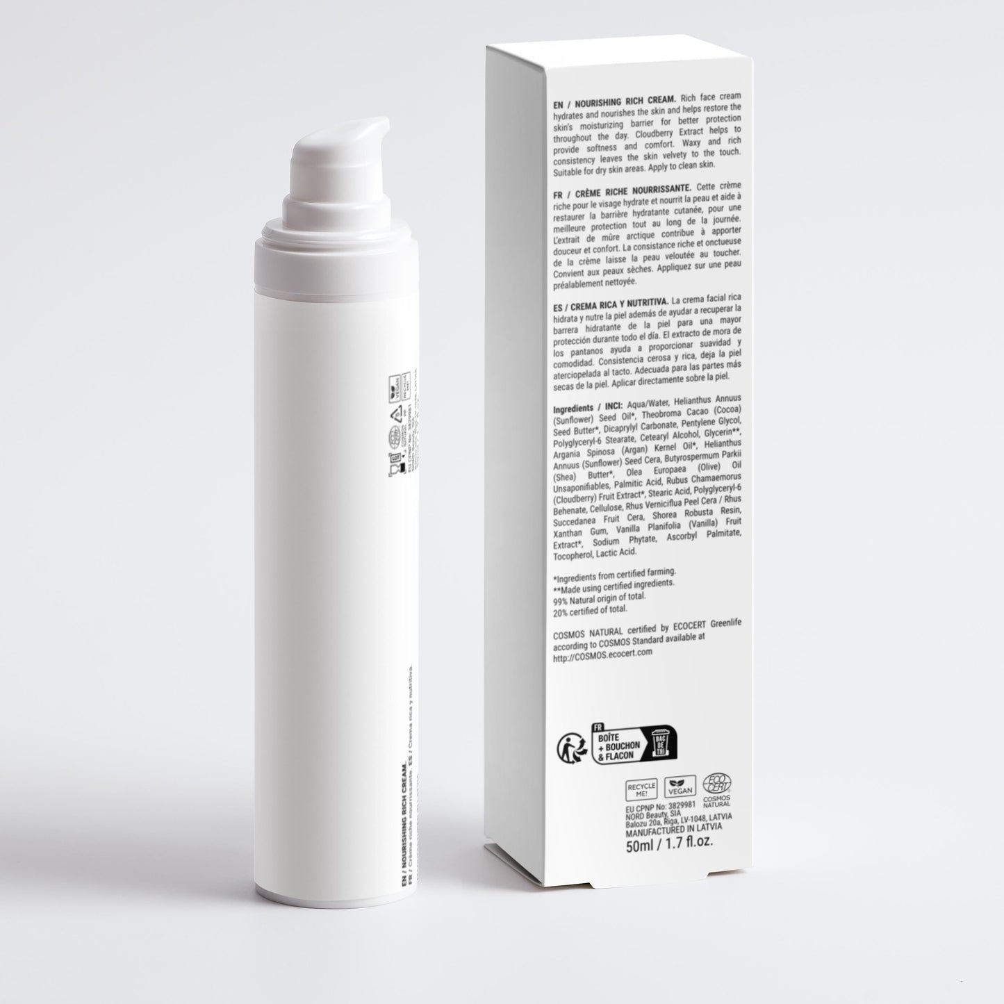 VICAREX Nourishing Rich Face Cream 1.69oz, For Dry Mature Skin, Fragrance-Free