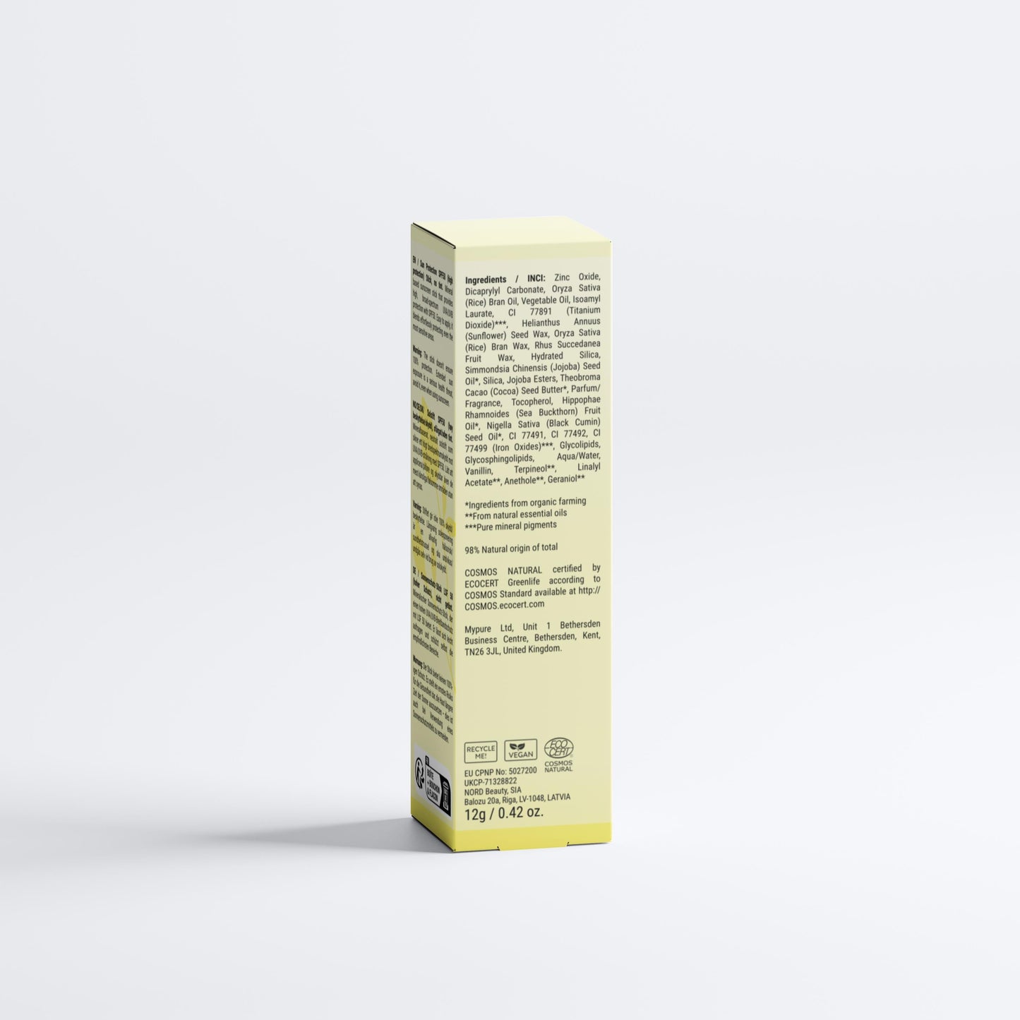 VICAREX SPF50 Sunscreen Stick 12g Untinted Mineral