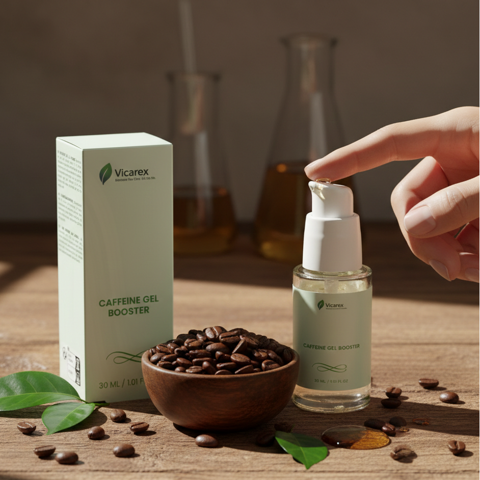VICAREX Caffeine Gel Booster 1.01oz Under Eye Energize De-Puff