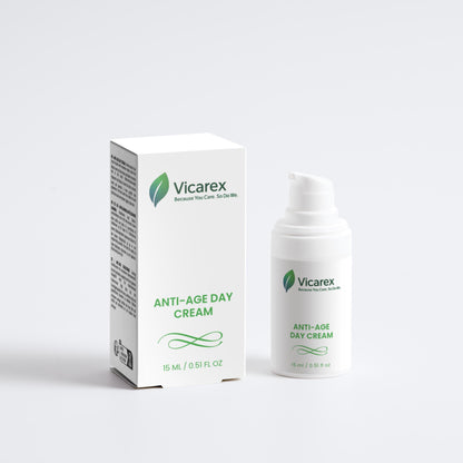 VICAREX Anti-Age Day Cream 0.51oz Hyaluronic Acid, Wrinkle Reduce