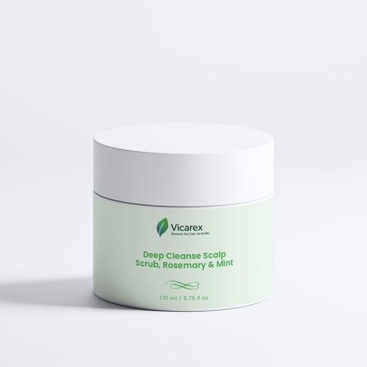VICAREX | Deep Cleanse Scalp Scrub, Rosemary & Mint 5.75 fl oz - vicarexhealth