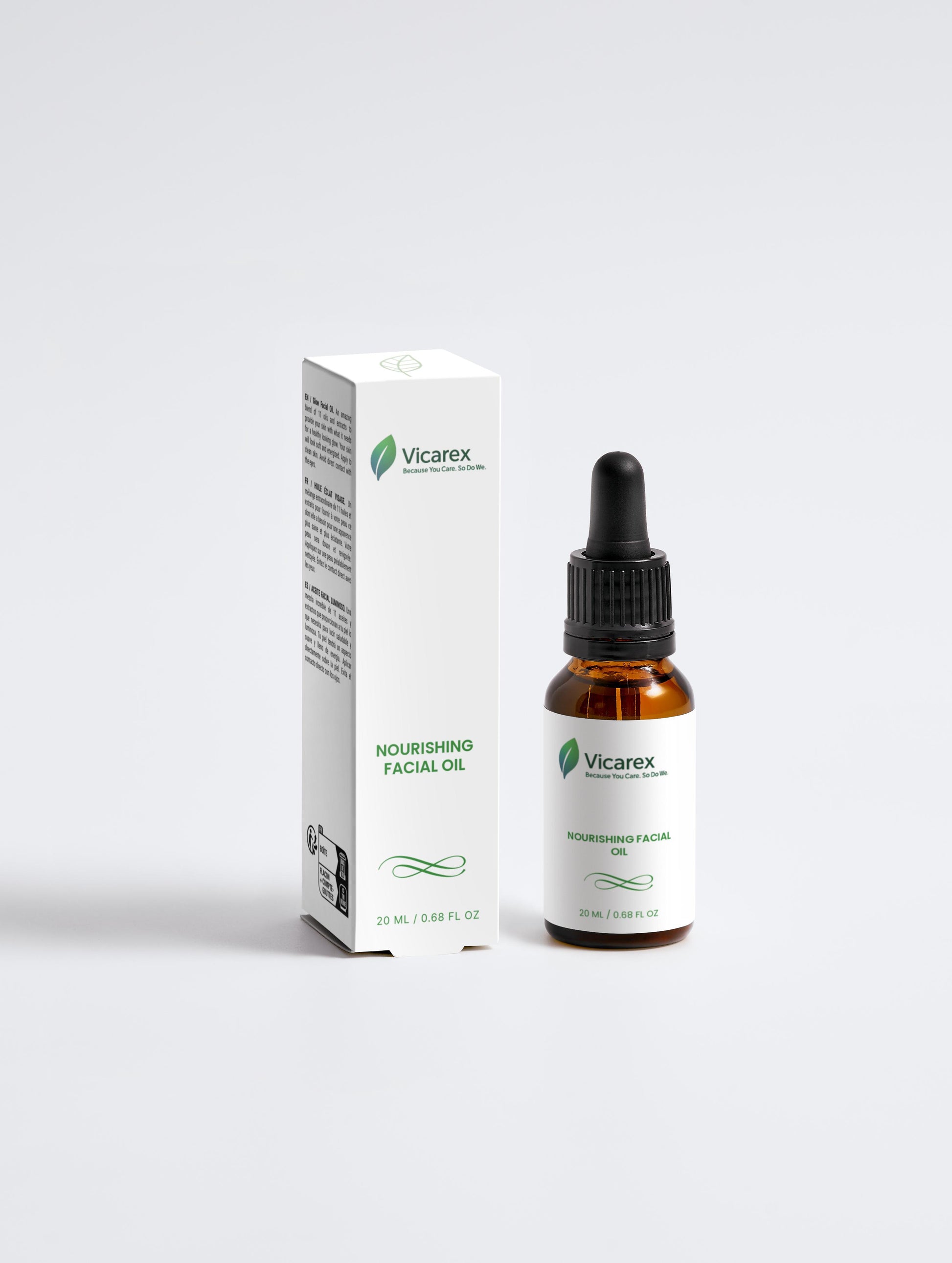 Vicarex Organic Facial Oil 15 ML – Certified Nourishing Anti-Aging Serum | Amber | COSMOS Organic VICAREX