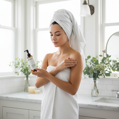 After Shower Self-Care Moment