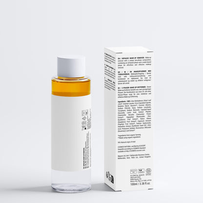 VICAREX Bi-Phase Makeup Remover: Hyaluronic Acid, Aloe, 3.38oz