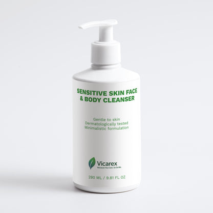 Sensitive Skin Face & Body Cleanser – Gentle, Soothing, Hydrating Formula