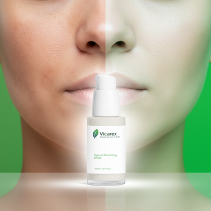 Before-after split effect with glowing bottle