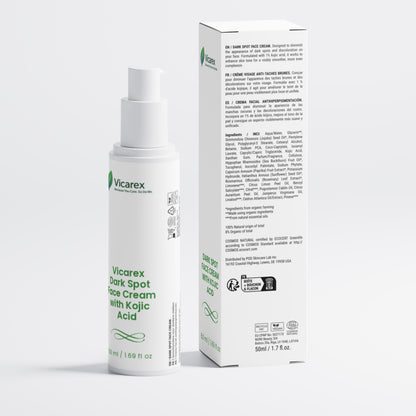 VICAREX Dark Spot Remover Face Cream Kojic Acid 1.69oz