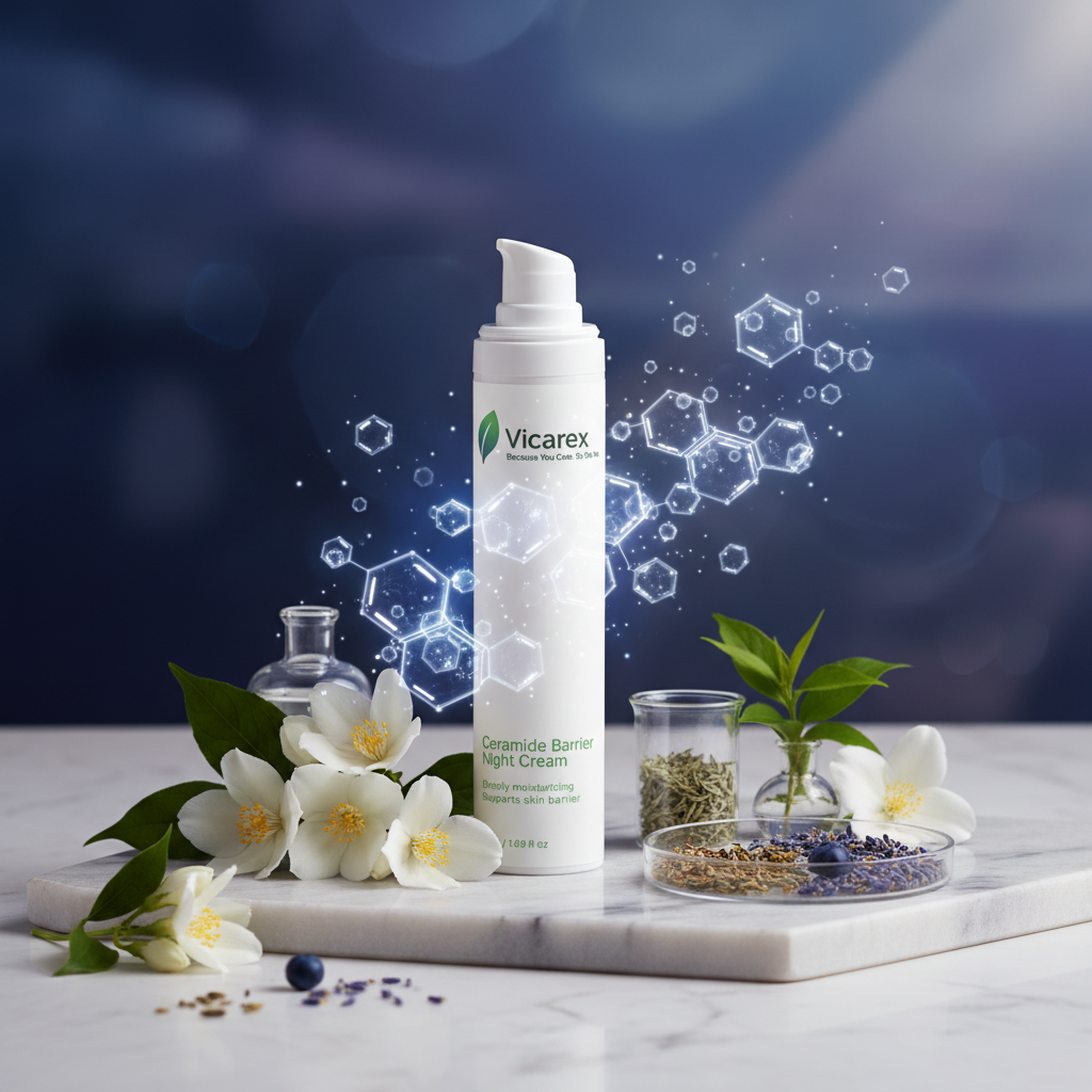 Ceramide night cream with moonlight and botanicals