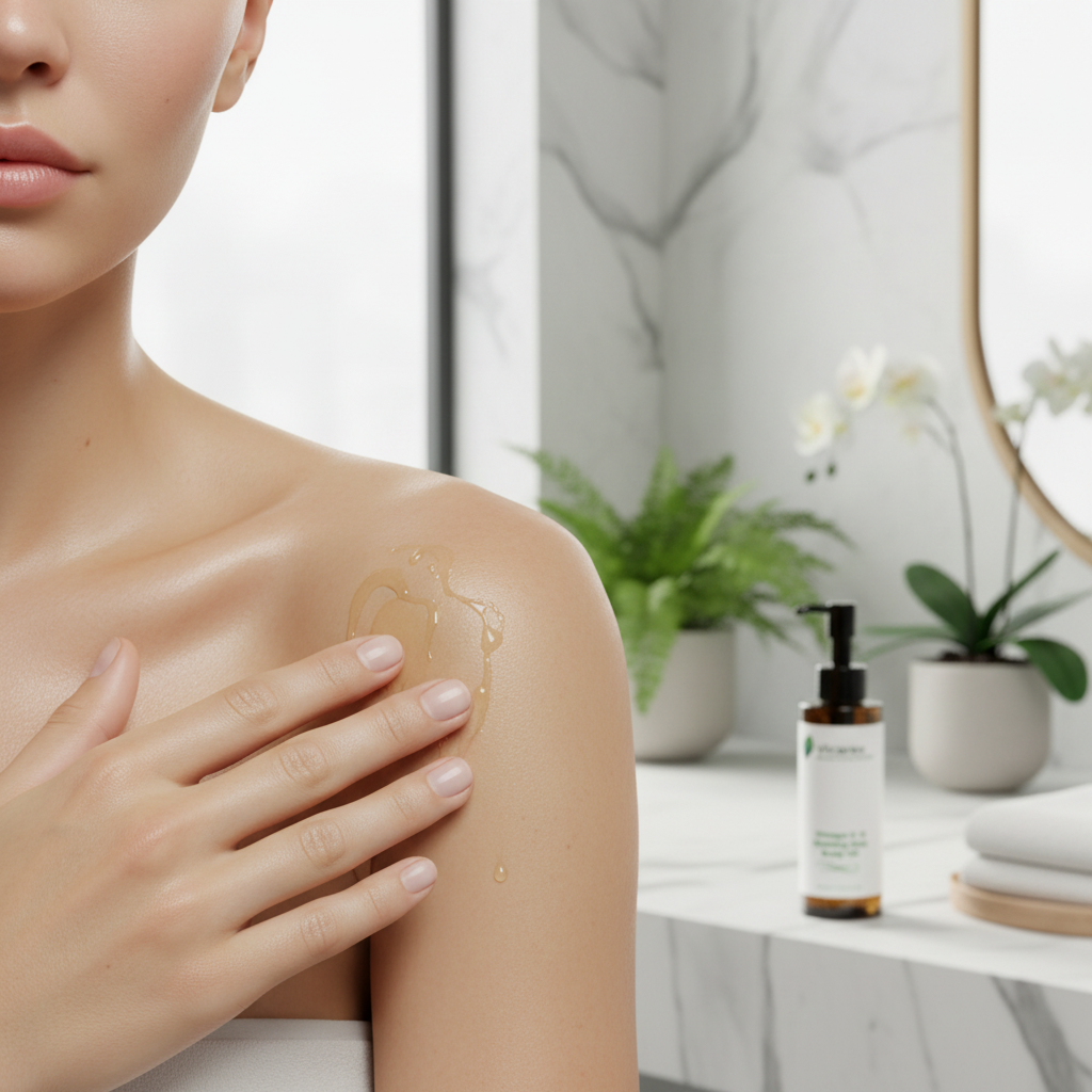 Close-up Application on Shoulder