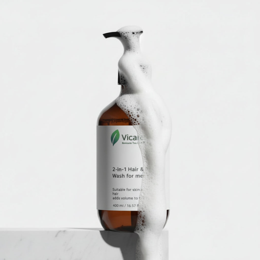 Close-up of wash dispensing with foam