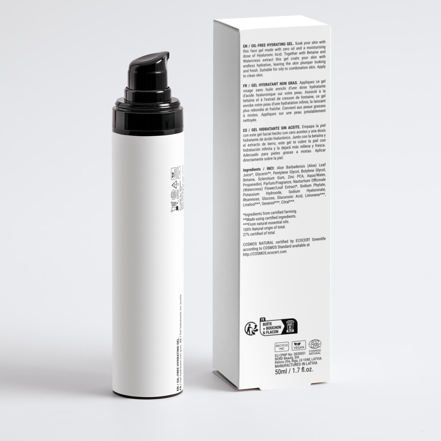 VICAREX Oil-Free Hydrating Gel with Hyaluronic Acid – Lightweight Moisture for All Skin