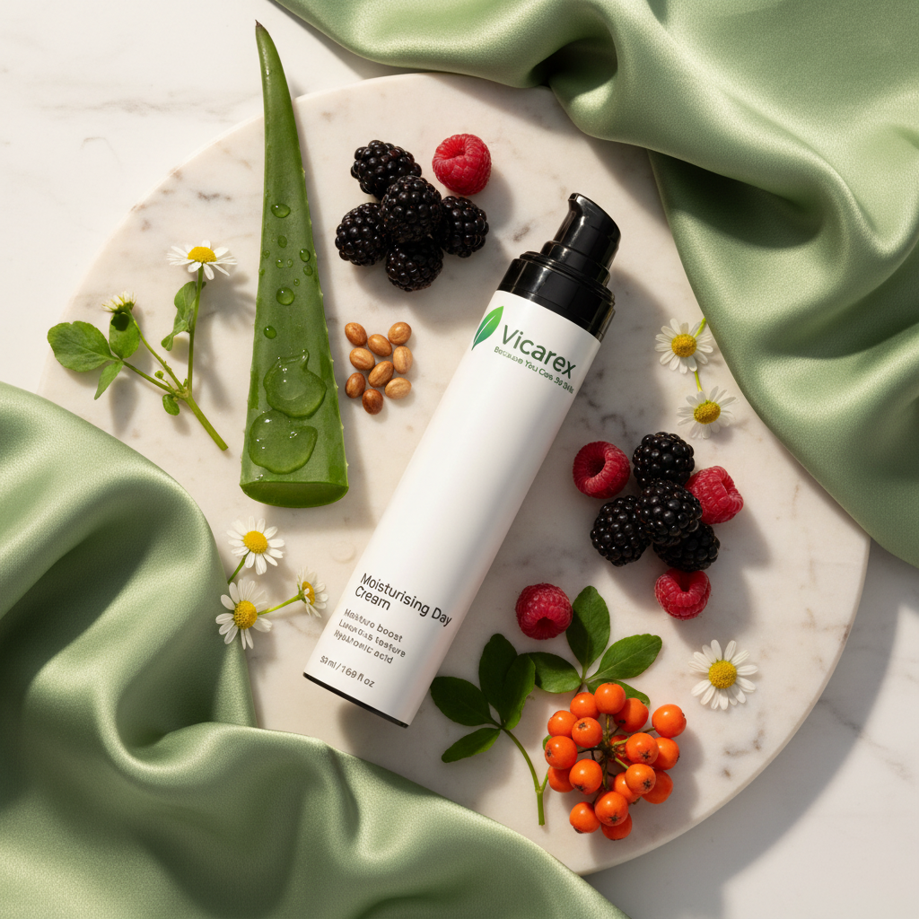Flat Lay – Bottle with All Ingredients
