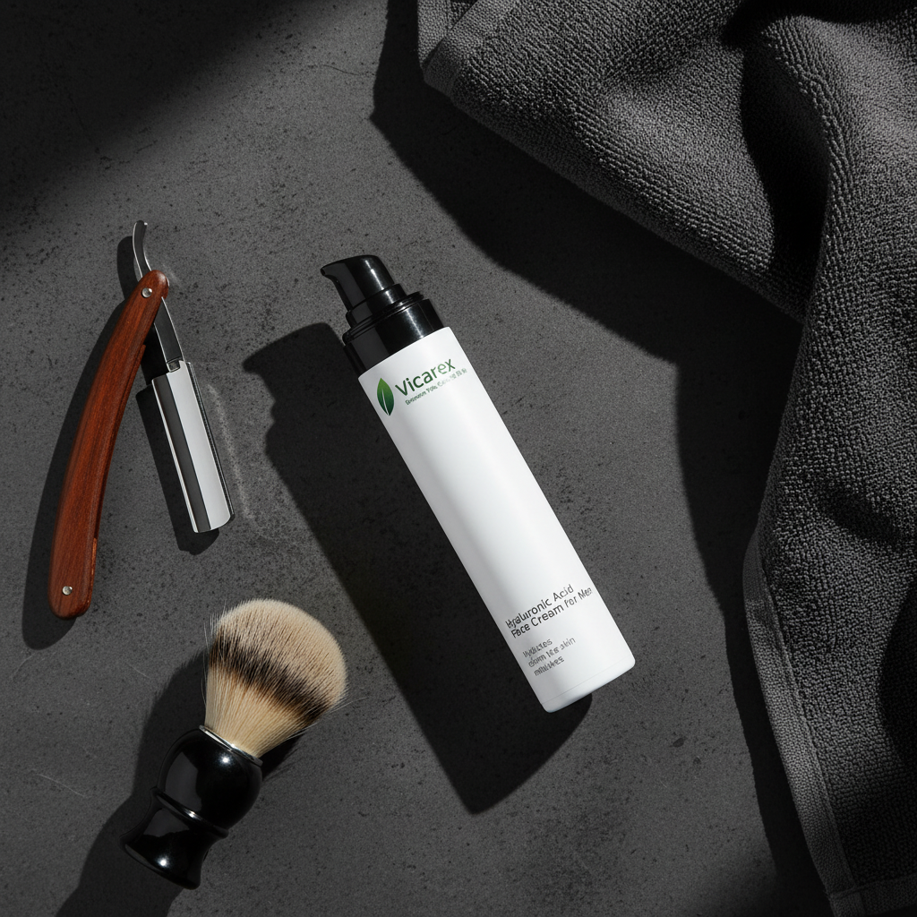 Flat lay with grooming elements