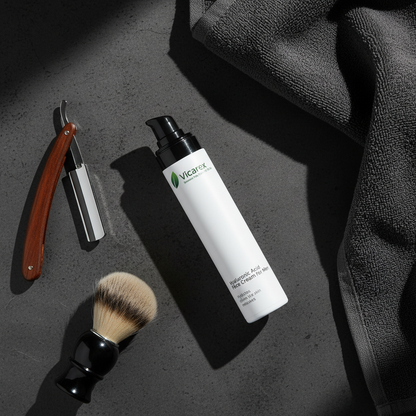 Flat lay with grooming elements