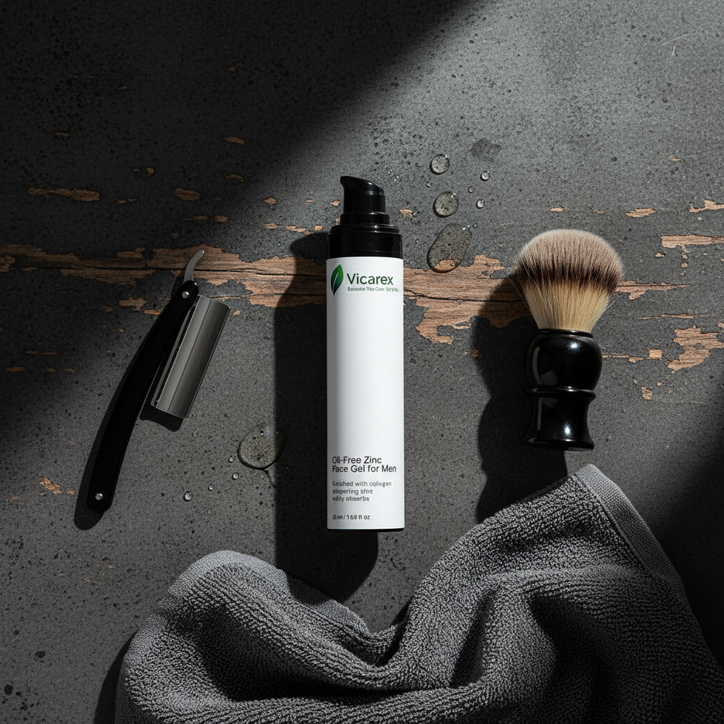 Flat lay with grooming elements