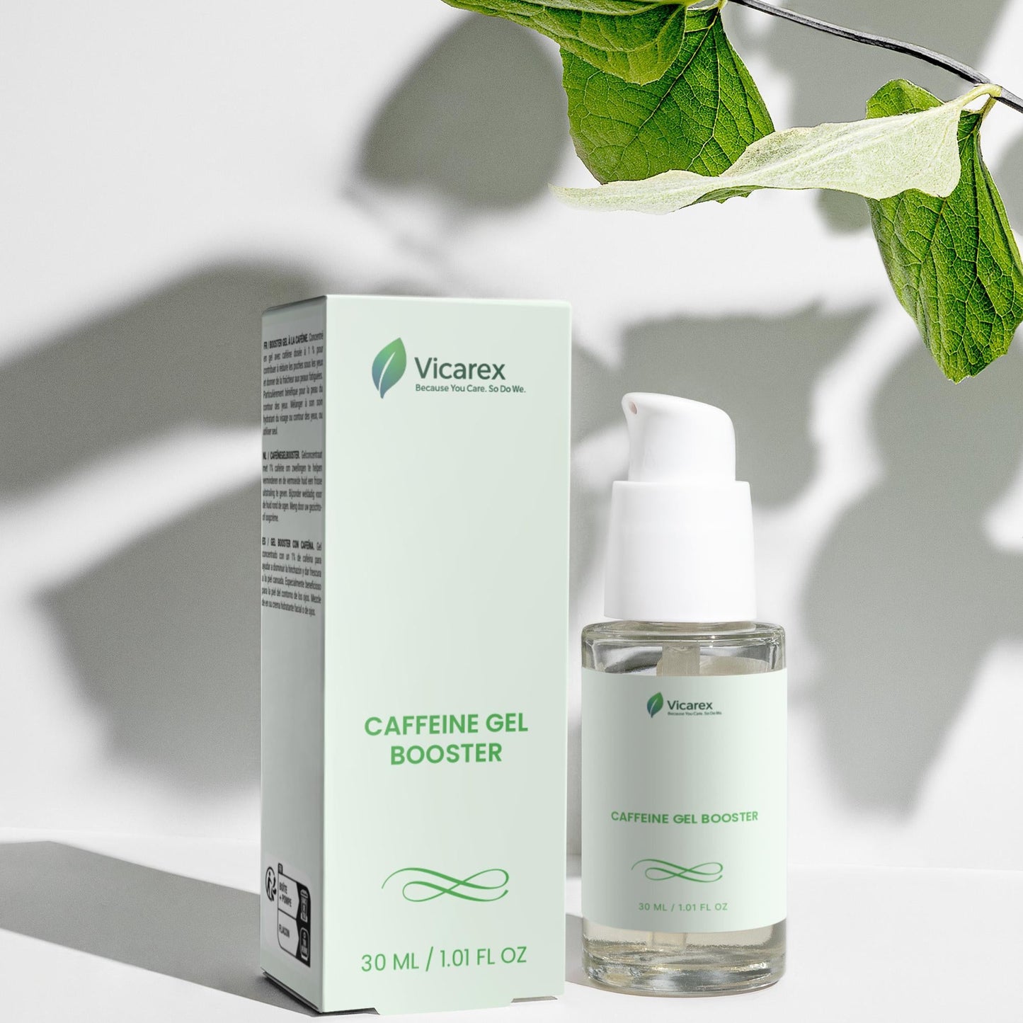 VICAREX Caffeine Gel Booster 1.01oz Under Eye Energize De-Puff