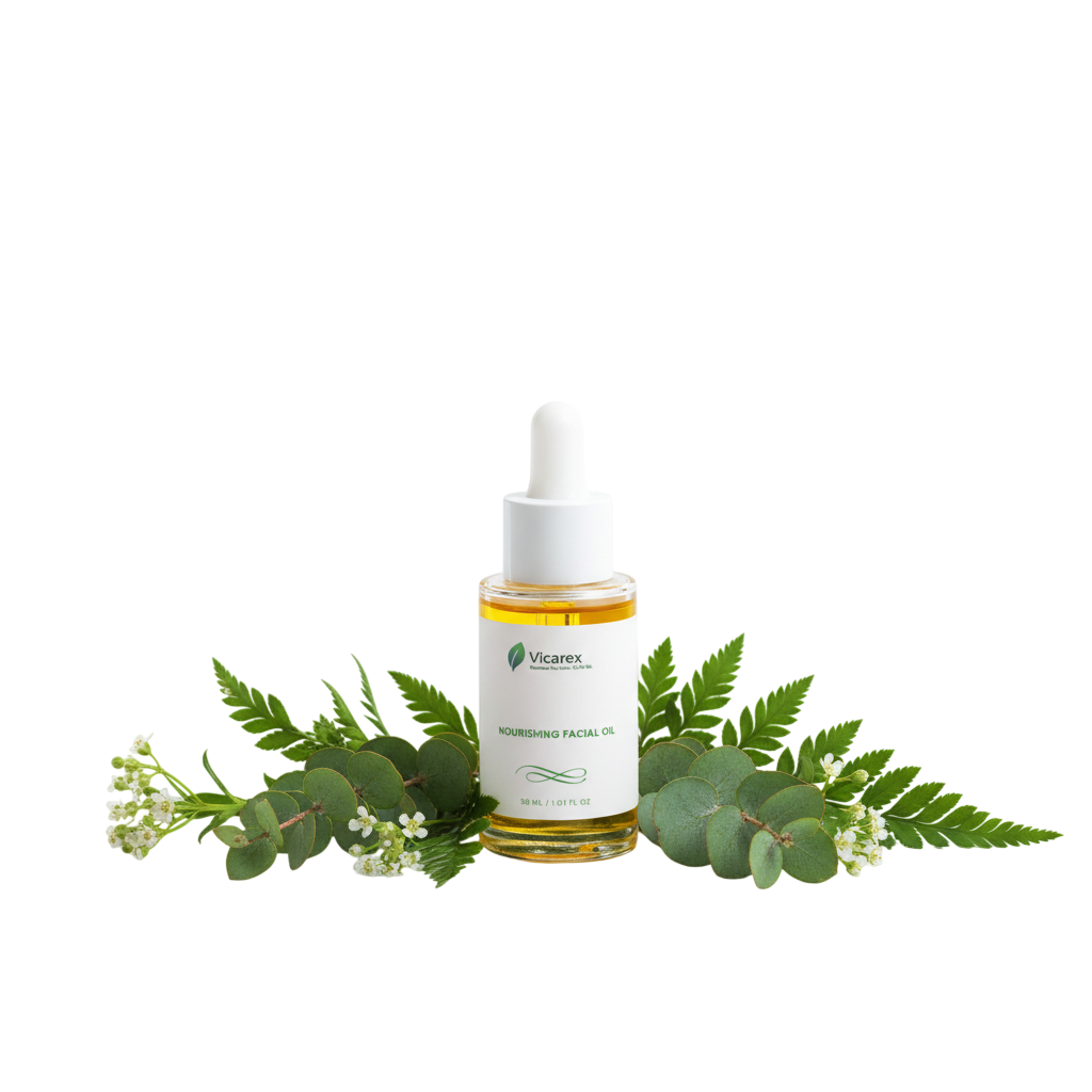 Ultra-Premium Organic Facial Oil with 11 Botanical Oils & Rare Fruit Extracts for Deep Hydration, Radiance & Anti-Aging Care 30 ML VICAREX