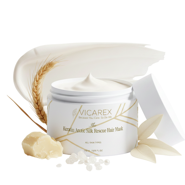 Vicarex Keratin Arctic Silk Rescue Hair Mask — Deep Repair & Strength Treatment Vicarex