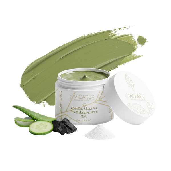 Vicarex Green Clay & Black Tea Pore & Blackhead Detox Mask Vicarex