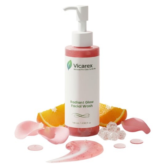 Vicarex Radiant Glow Facial Wash – Botanical Daily Cleanser for Fresh, Balanced, Radiant Skin Selfnamed