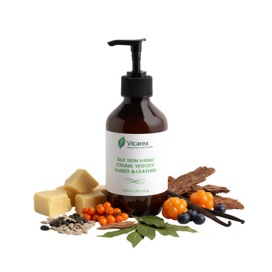 Vicarex Silk Skin Hand Cream, Woody Amber & Leather VICAREX