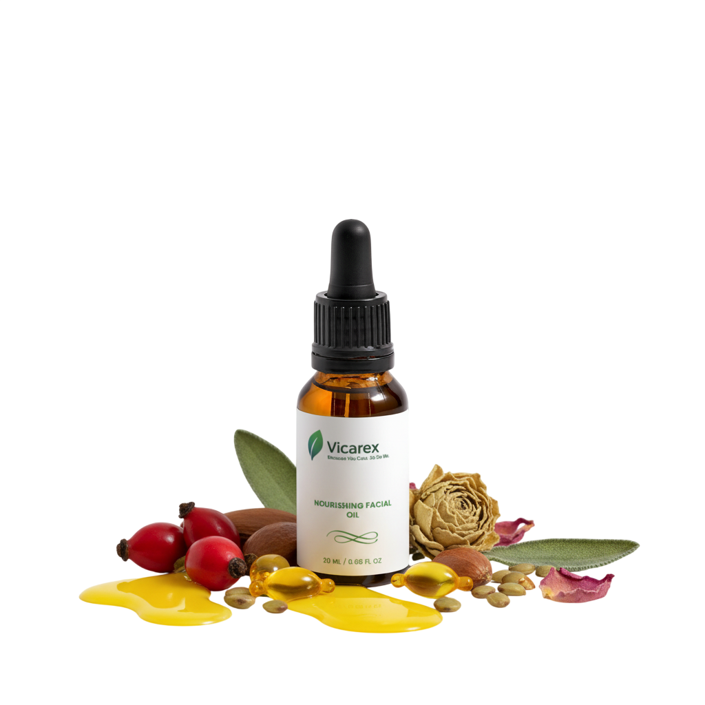 Nourishing Facial Oil Organic Anti Aging Hydrating Glow Skin Care Serum 15 ML VICAREX