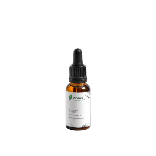 VICAREX Organic Beard Oil (1% CBD), Omega-Rich Softening & Conditioning Elixir