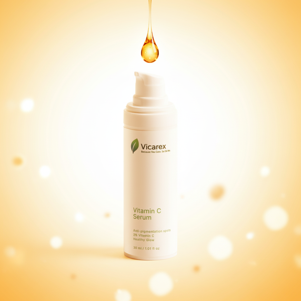 Luminous vitamin C serum droplet