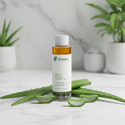 Make-up remover with aloe vera leaves