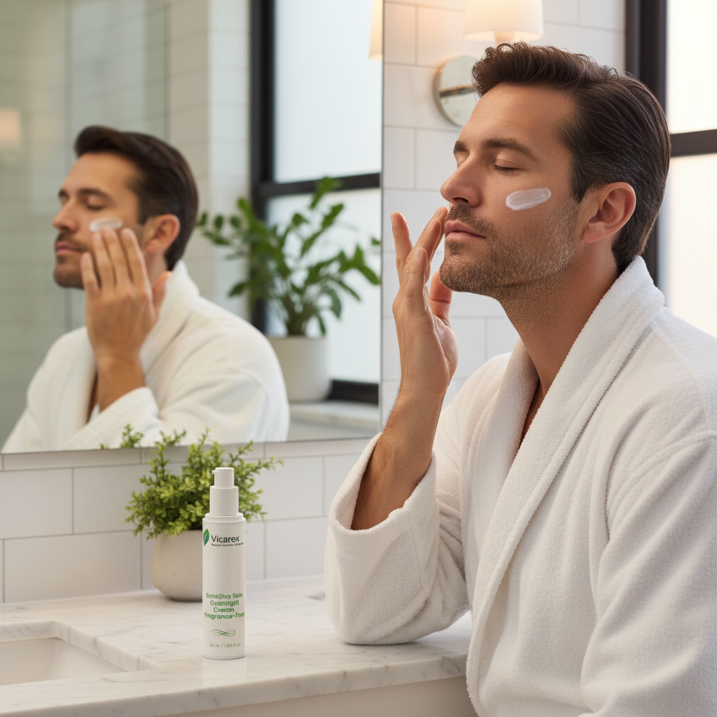 Man Applying to Face