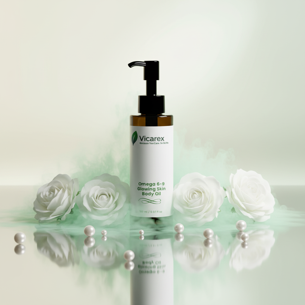 Mirrored Surface with Green Mist and Roses