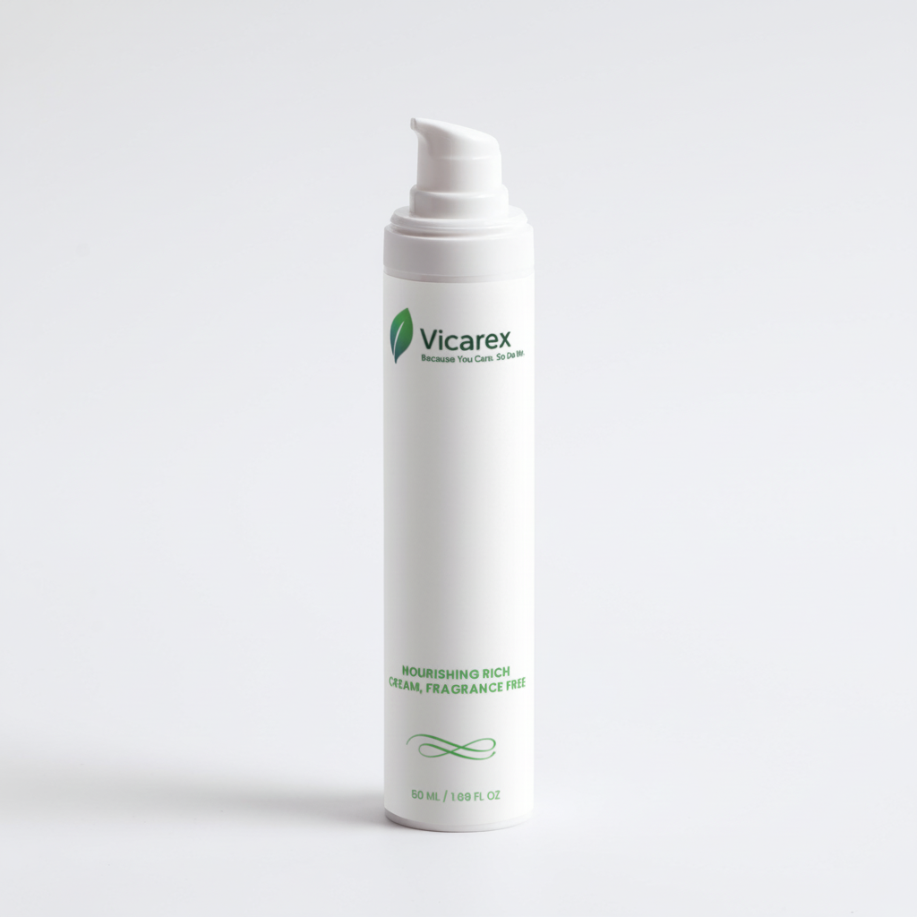 Nourishing rich cream on white background