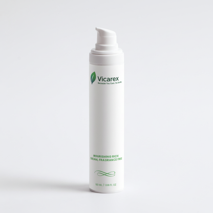 Nourishing rich cream on white background