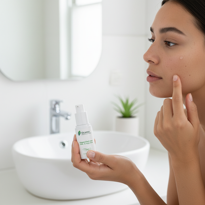 Person Applying Targeted Serum