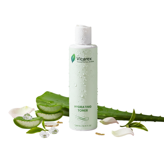 Hydrating Toner for Face Rose Water Alcohol Free pH Balancing Skin Care 200ML VICAREX