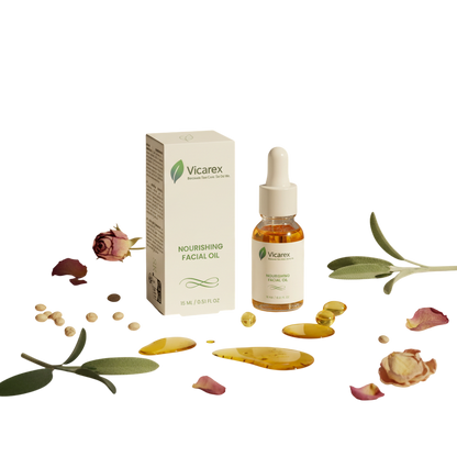 Vicarex Botanical Facial Oil Organic Nourishing Anti Aging Glow Hydrating Skin Care 15 ML VICAREX
