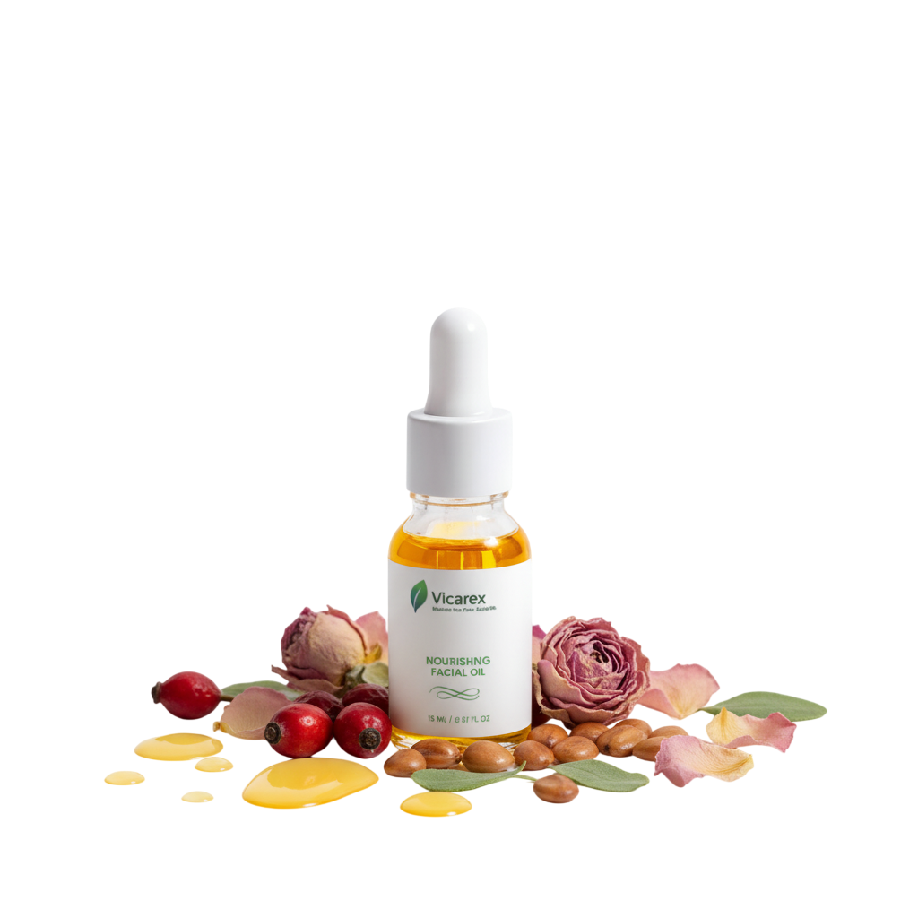 Facial Oil Organic Nourishing Anti Aging Glow Hydrating Skin Repair Serum 15 ML VICAREX
