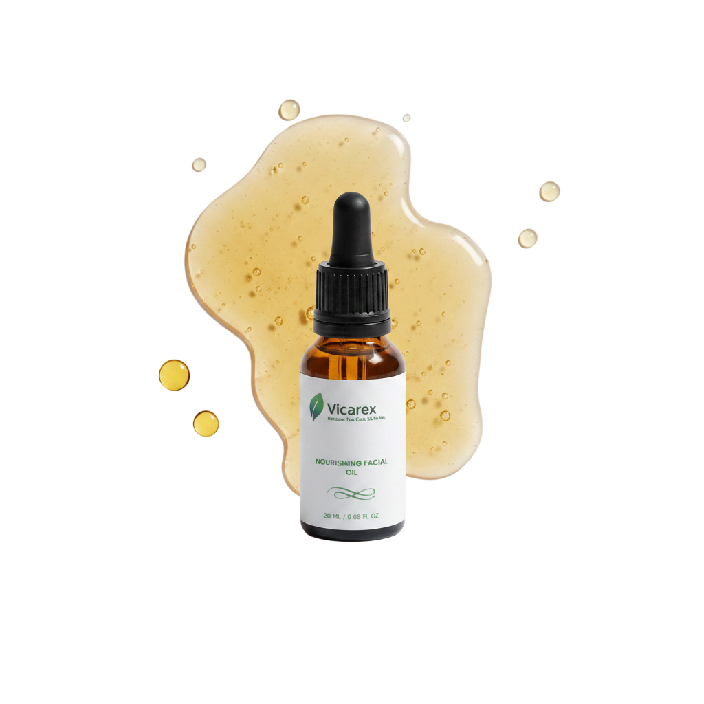 Vicarex Organic Facial Oil 15 ML – Certified Nourishing Anti-Aging Serum | Amber | COSMOS Organic VICAREX
