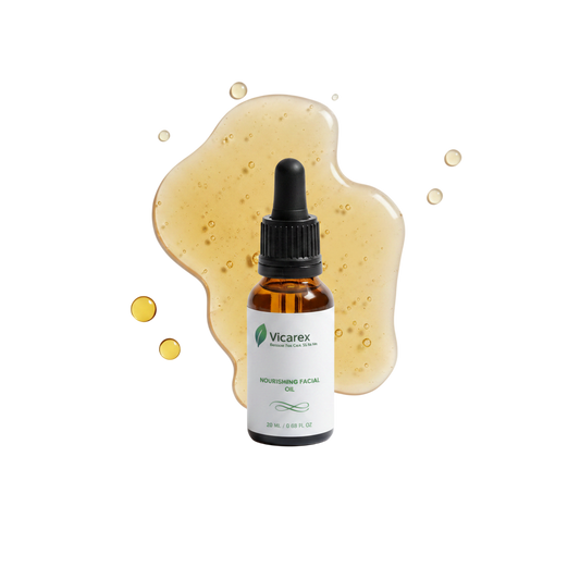 Vicarex Organic Facial Oil 15 ML – Certified Nourishing Anti-Aging Serum | Amber | COSMOS Organic VICAREX