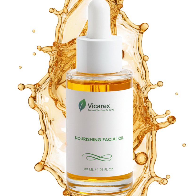 Vicarex Organic Facial Oil 30 ML – 11 Botanical Oils for Deep Hydration, Radiance & Anti-Aging VICAREX