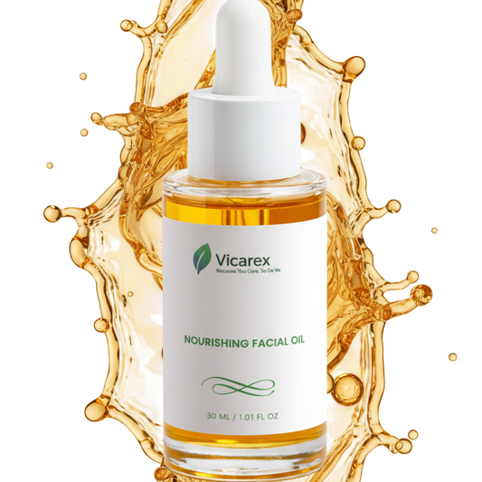 Vicarex Organic Facial Oil 30 ML – 11 Botanical Oils for Deep Hydration, Radiance & Anti-Aging VICAREX